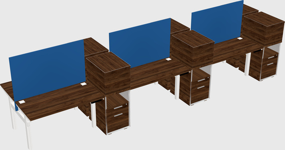 Shared electric desk + cabinet