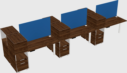 Shared electric desk + cabinet