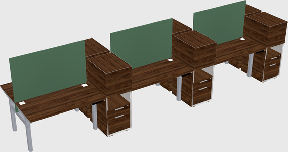 Shared electric desk + cabinet