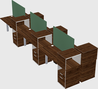 Shared electric desk + cabinet