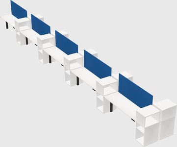 Shared electric desk + cabinet