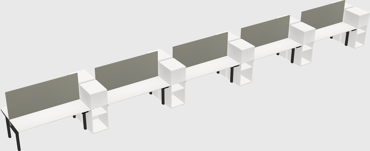 Shared electric desk + cabinet
