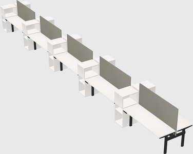 Shared electric desk + cabinet