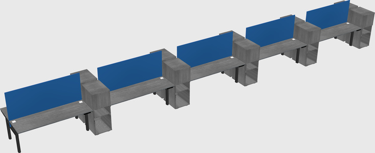 Shared electric desk + cabinet