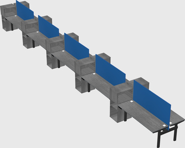 Shared electric desk + cabinet