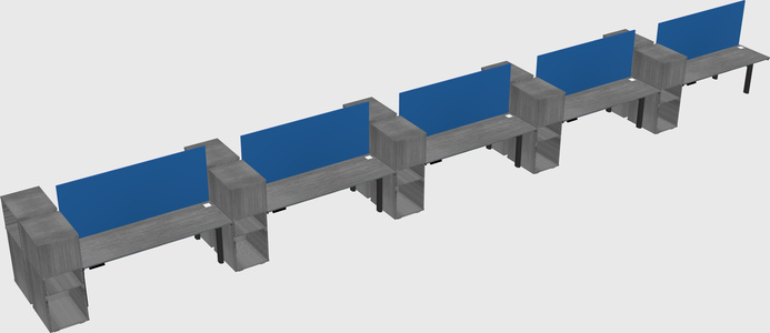 Shared electric desk + cabinet