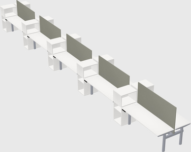 Shared electric desk + cabinet
