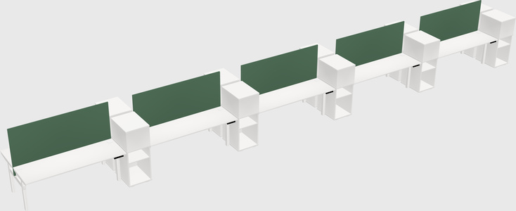 Shared electric desk + cabinet