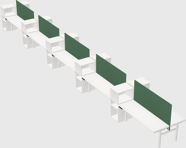 Shared electric desk + cabinet