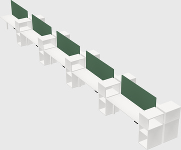 Shared electric desk + cabinet