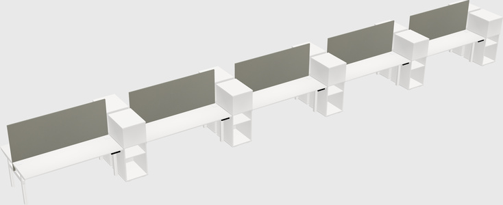 Shared electric desk + cabinet