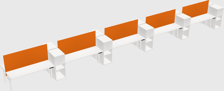 Shared electric desk + cabinet