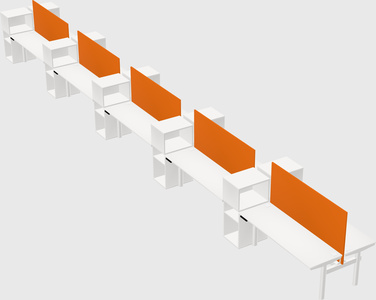 Shared electric desk + cabinet