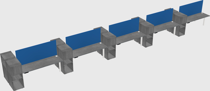 Shared electric desk + cabinet