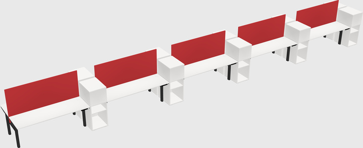 Shared electric desk + cabinet