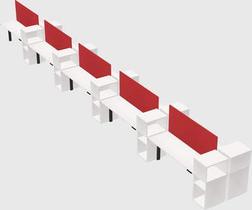 Shared electric desk + cabinet