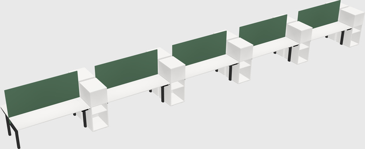 Shared electric desk + cabinet