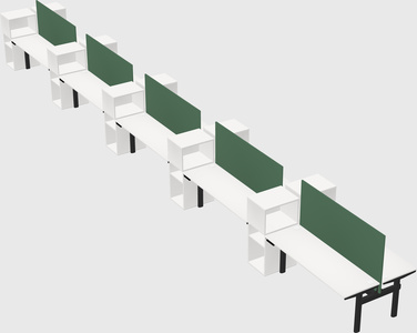 Shared electric desk + cabinet