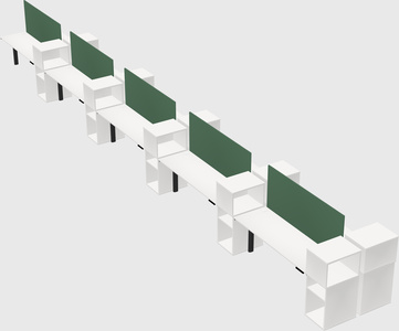 Shared electric desk + cabinet