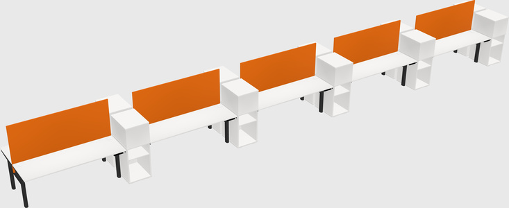 Shared electric desk + cabinet