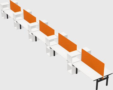Shared electric desk + cabinet