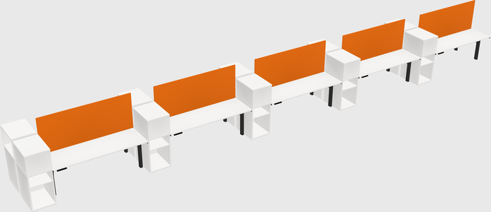 Shared electric desk + cabinet