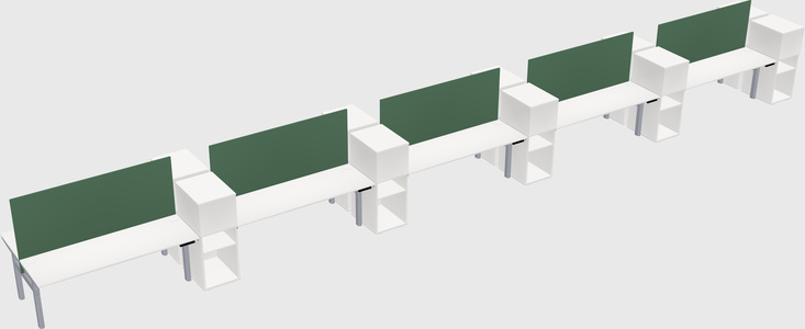 Shared electric desk + cabinet