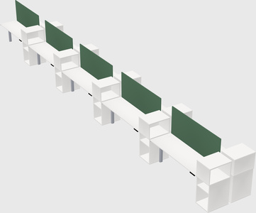 Shared electric desk + cabinet