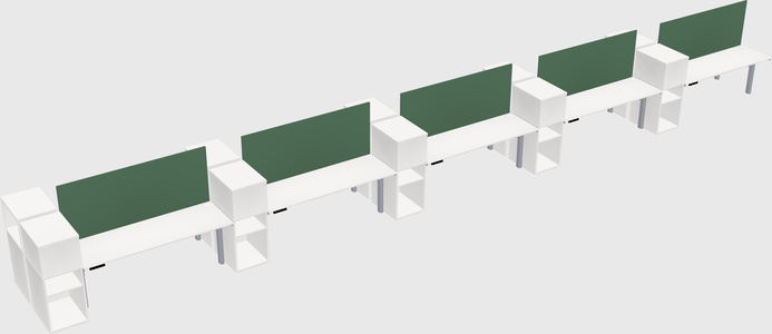 Shared electric desk + cabinet