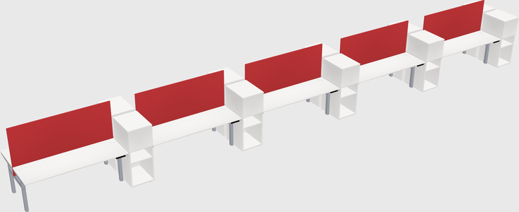 Shared electric desk + cabinet