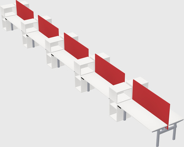Shared electric desk + cabinet