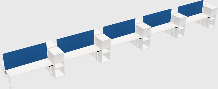 Shared electric desk + cabinet