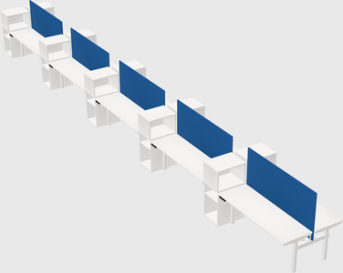 Shared electric desk + cabinet