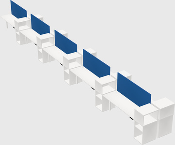 Shared electric desk + cabinet