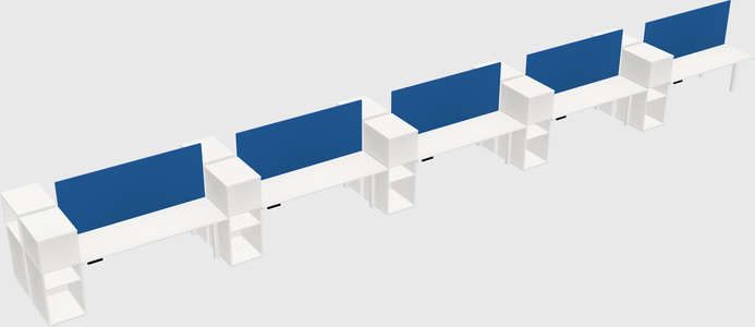 Shared electric desk + cabinet