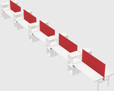 Shared electric desk + cabinet