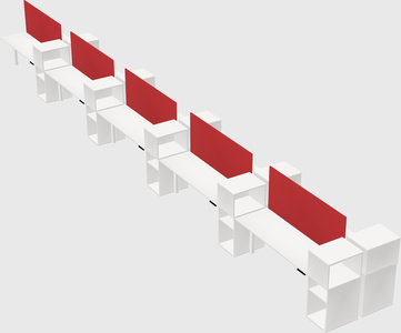 Shared electric desk + cabinet