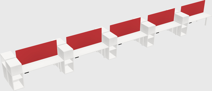 Shared electric desk + cabinet