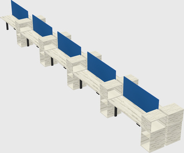 Shared electric desk + cabinet