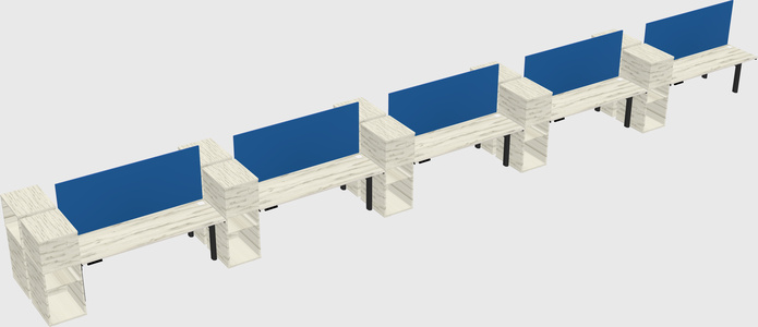 Shared electric desk + cabinet