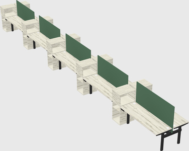 Shared electric desk + cabinet