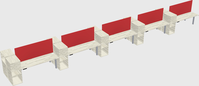 Shared electric desk + cabinet