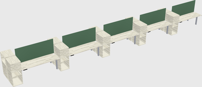 Shared electric desk + cabinet
