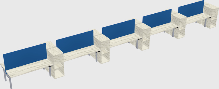 Shared electric desk + cabinet
