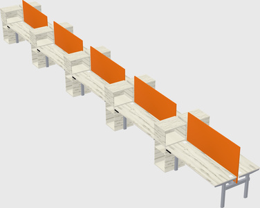 Shared electric desk + cabinet