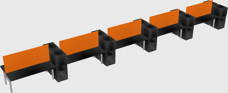 Shared electric desk + cabinet