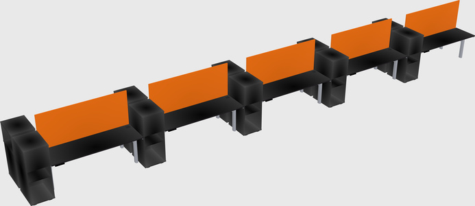 Shared electric desk + cabinet