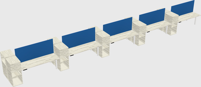 Shared electric desk + cabinet