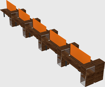 Shared electric desk + cabinet