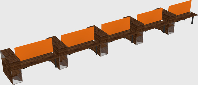 Shared electric desk + cabinet